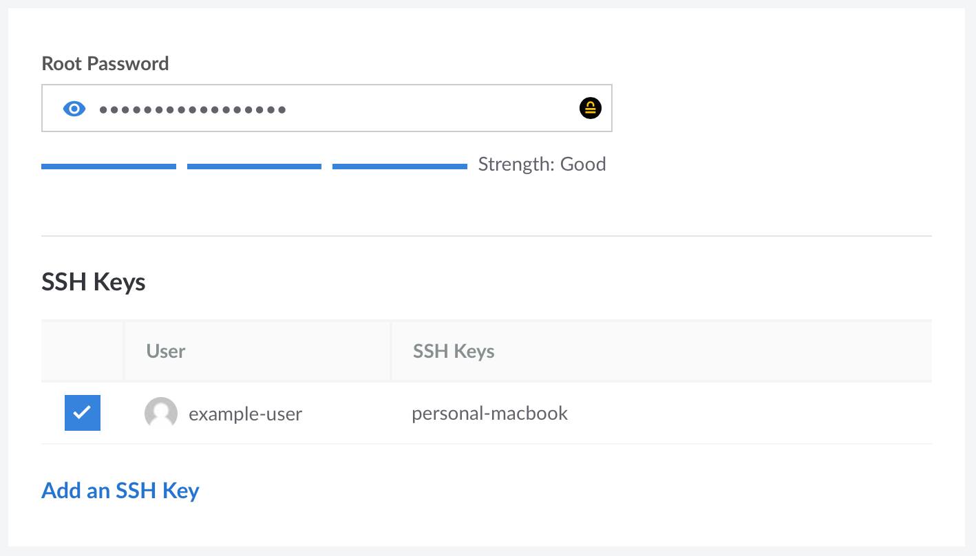 Enter root password in Cloud Manager Enter root password in Cloud Manager